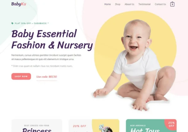 TinyTrends - Baby Clothing & Products Theme